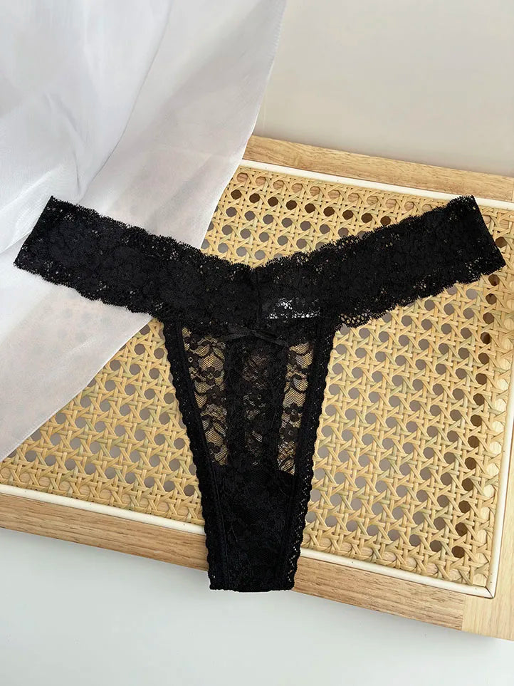 Personality Custom Name Crystal Letter Thong Sexy Lace Bikini Panties G-String Low Waist Briefs Ladies Knickers Hot Wife Gift
