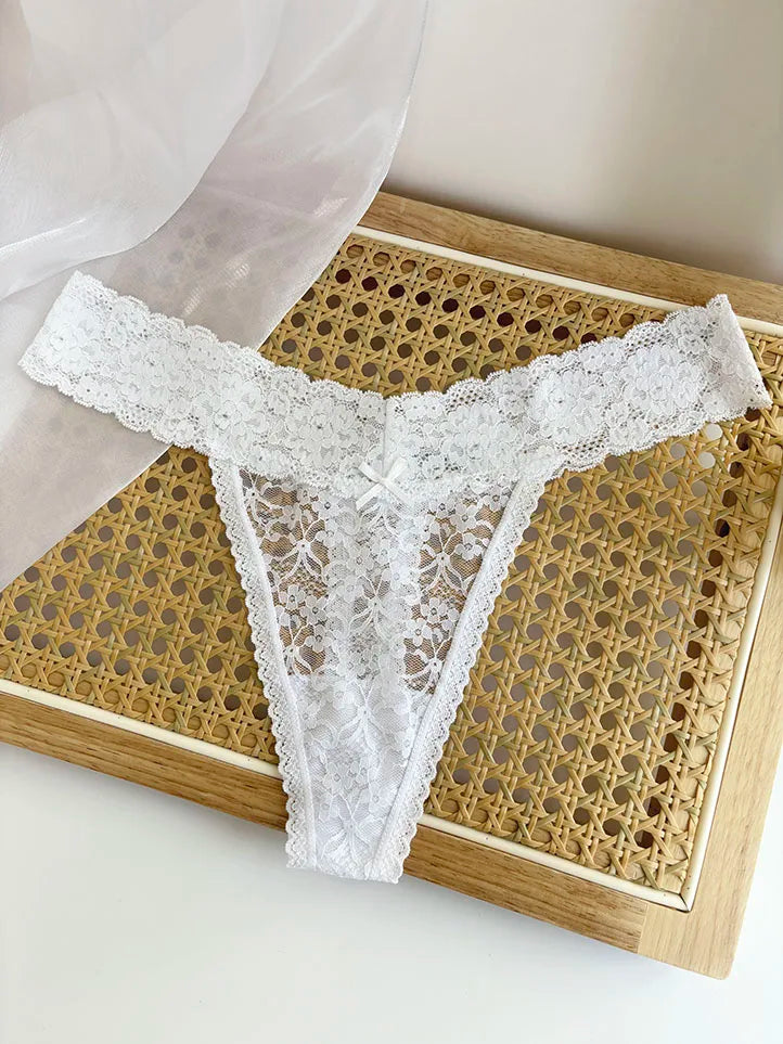 Personality Custom Name Crystal Letter Thong Sexy Lace Bikini Panties G-String Low Waist Briefs Ladies Knickers Hot Wife Gift